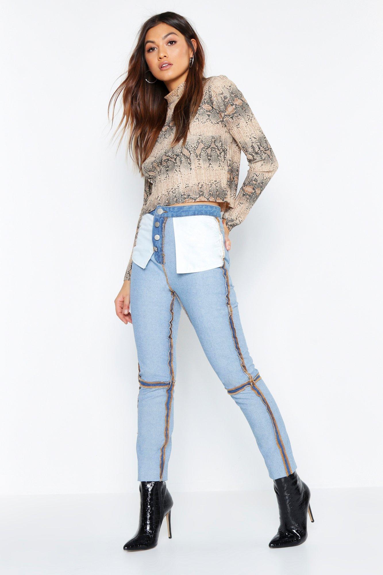 Inside out hot sale jeans trend